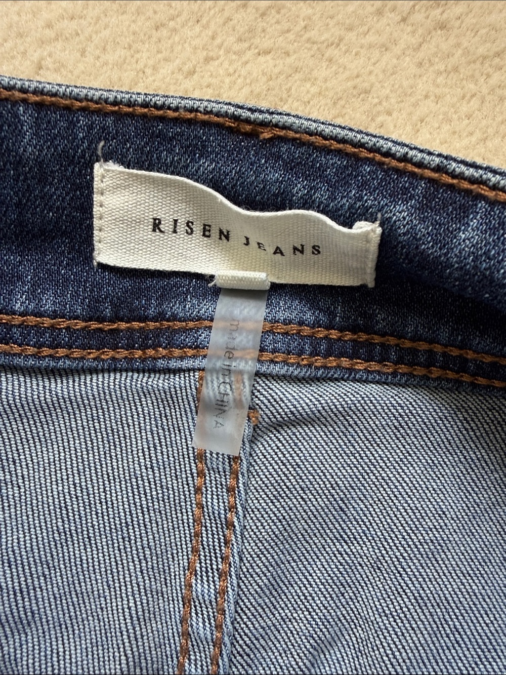 Risen Cameron Classic High-Waist Wide-Leg Jeans - Dark Blue - Picture 2 of 8